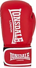 Lonsdale 160011/2500 Ashdon Artificial Leather Boxing Glove 12 oz, Red/White