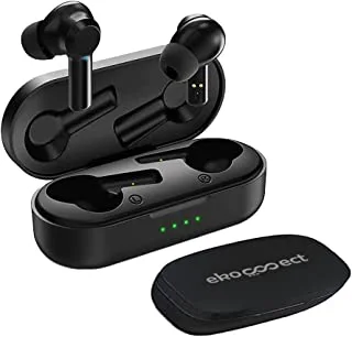 EKOCONECT Wireless Earphones Bluetooth 5 Earbuds In Ear Stereo Sound TWS Headphones Touch Control Headset with Mic IPX5 Waterproof Premium Secure Fit for Sport Workouts and Running, Black