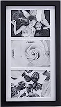 إطار صورة مجمعة غير لامع 3 فتحات مقاس 5 × 7 من مالدن - يعرض ثلاث صور مقاس 5 × 7 - أسود