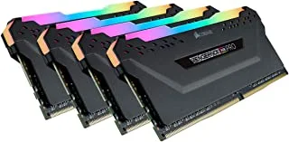 Corsair Vengeance RGB PRO 128 جيجابايت (4x32 جيجابايت) DDR4 3000 (PC4-24000) ذاكرة سطح المكتب C16 - أسود (CMW128GX4M4D3000C16)