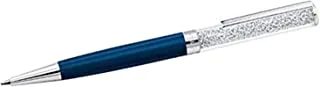 قلم حبر جاف كريستالين سواروفسكي 5351068 ، مقاس 14.3 سم × 1 سم ، أزرق