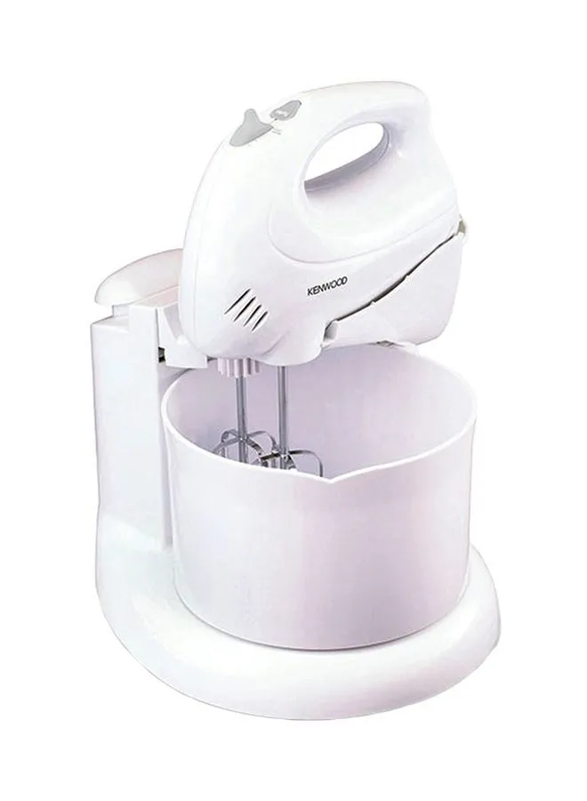 KENWOOD Stand Hand Mixer, 6 Speeds, Turbo Function, Double Stainless Steel Kneader and Beater 2.7 L 250 W HM430 White