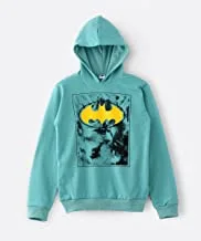 Batman hooded sweatshirt for senior boys - teal, 13-14 year