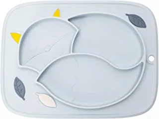 InnoGIO GIO Fox Toddler Plate for Baby, Dishwasher Safe, Blue