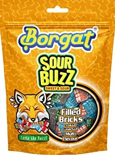 Borgat Sour Buzz Multi Flavour Candy Standup Gummy Candy Pouch 75 g