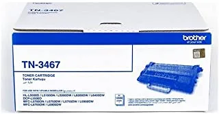 Brother TN-3467 Genuine Monochrome Toner Cartridge, Black, Page Yield up to 12,000 Pages