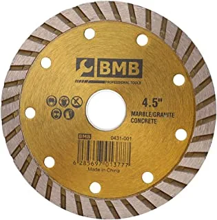 BMB TOOLS Corrugated Saw Blade for fast cutting Tile Blades Disc Wheel Porcelain Tiles Granite Marble Ceramics Gold 4.5 Inch K20133