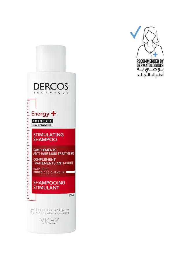 VICHY Dercos Energy + Stimulating and Anti Hair Loss Shampoo with Aminexil 200ml