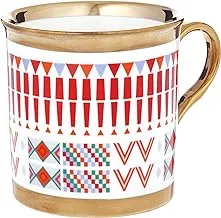 Alrimaya Coffee Mug with Golden Edges, Multicolor