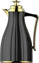 Al Saif Coffee And Tea Vacuum Flask Size: 1 Liter Color: BLACK WITH GOLD