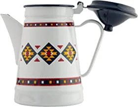 Al Saif Zayna Design Milk Jar, 13 cm Size, White/Black