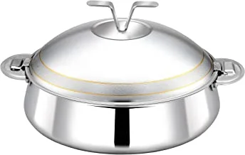 Al Saif Design 1 New Stainless Steel Hot Pot, 6000 ml Capacity, Sliver