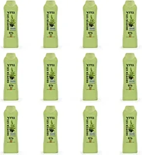 12 PCS Verra Shower Gel Green Tea, (12pcs x 750ml)
