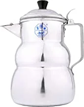 Al Saif New Belly Design Aluminium Milk Jug, 1 Liter Capacity, Silver