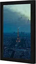 لووا برج ايفل ، باريس إطار خشبي فني جداري لون أسود 23x33 سم من LOWHA