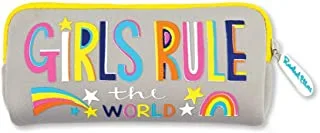 Rachel ellen neoprene pencil case, girls rule the world