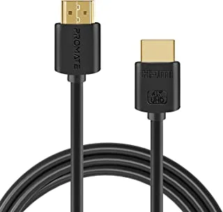 Promate 4K HDMI Cable 10M, Ultra HD High-Speed 4K 60Hz HDMI Cable with Ethernet, 3D Video Support and 24K Gold Plated Connector for Fire TV, Apple TV, PlayStation, PC, Laptop, HDTV, ProLink4K2-10M