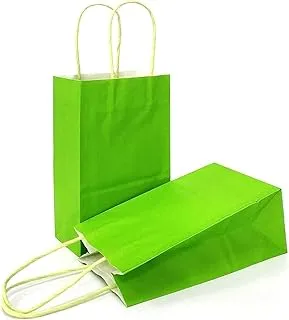 ECVV Gift Bags 48 Pieces Set Eco-Friendly Paper Bags With Handles Bulk Paper Bags Shopping Bags Kraft Bags Retail Bags Party Bags (GREEN, 33 * 26 * 12 Cm)