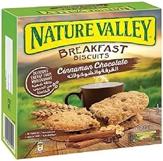 NATURE VALLEY Breakfast Biscuits Oats and Cinnamon chocolate flavor, (2x14g) 168 g - Pack of 6