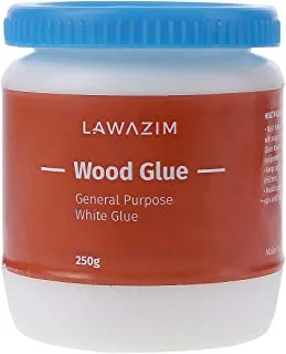 Lawazim White Glue 250g Bottle | Make slime and bond materials like paper | wood | fabric and ceramics | DIY Craft | Strong Adhesive | Glue for Hard Plastics