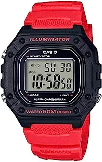 Casio Men's Quartz Watch, Digital Display and Resin Strap W-218H-4BVDF