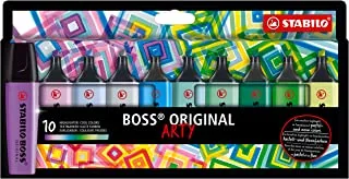 Stabilo Boss Original Arty Card 10 أقلام تمييز ملونة رائعة 5 قطع