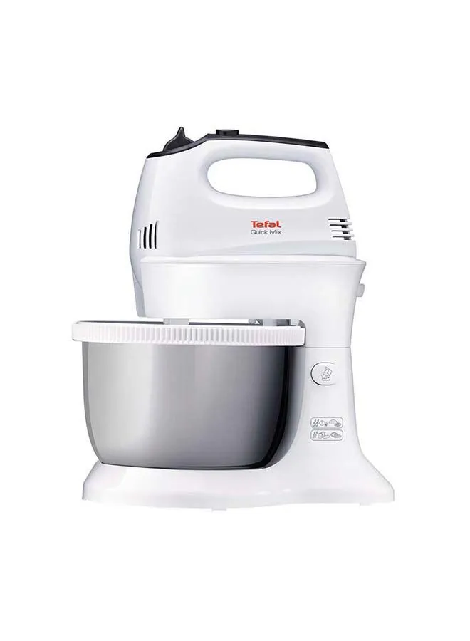 Moulinex Electric Quick Mix Hand Mixer With 5 Speeds And Turbo 3.5 L 300 W HM312127 White