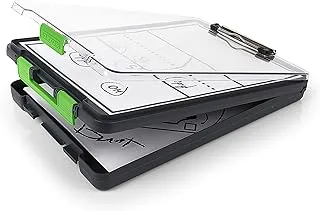 Dexas Clearview Clipcase Dry Erase Clipboard، 13.75 X 9.5 Inch، Green