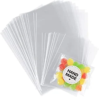 Markq Clear Plastic Treat Bags for Food Storage 90-Pieces, 11-Inch x 16-Inch Size