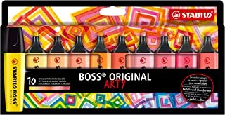 Stabilo Boss Original Arty Card 10 أقلام تمييز ألوان دافئة 5 قطع