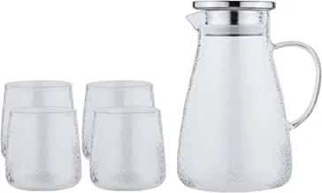 ZAD 300 ml Glass Set 4-Pieces with 1500 ml Water Jug