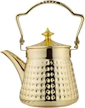ZAD Stainless Steel Tea Pot, 0.9 Liter Capacity, Gold