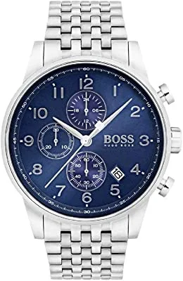 Hugo Boss Black Men'S Blue Dial Stainless Steel Watch - 1513498
