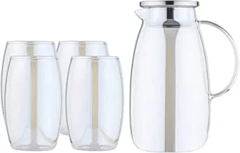 ZAD 300 ml Glass Set 4-Pieces with 1800 ml Water Jug