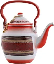Al Saif Fabric Design Enamelware Arabian Tea Kettle, 0.6 Liter Capacity