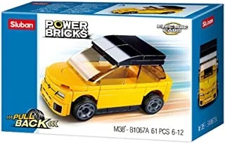 Sluban Power Bricks Series - Yellow Electric Vehicle Building Blocks 61 PCS - For Age 6+ Years Old