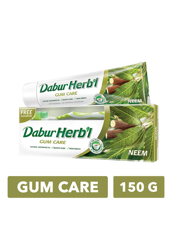 Dabur Herbal Neem Toothpaste With Free Toothbrush 150grams