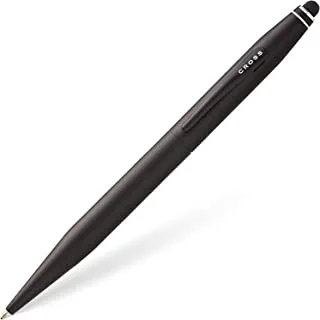قلم كروس تيك 2 أسود ساتان مزدوج الوظائف مع قلم