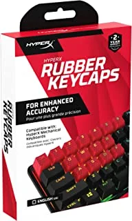 HyperX Rubber Keycaps - مجموعة ملحقات الألعاب - أحمر (تخطيط أمريكي)