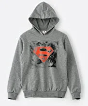 Superman Hooded Sweatshirt for Senior Boys - Grey, 9-10 Year