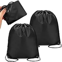 SHOWAY 2 Pack Drawstring Backpack Bag Tote Sack Bag Cinch Gym Bags for Gym Sport or Travel Storage