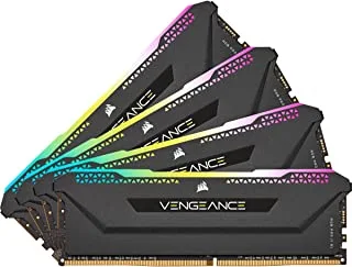 CORSAIR VENGEANCE RGB PRO SL 64GB (4x16GB) DDR4 3600 (PC4-28800) C18 1.35V ذاكرة سطح المكتب - أسود
