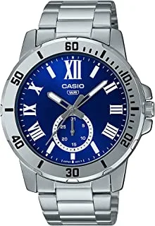 Casio Men Watch Analog Blue Dial Stainless Steel Band MTP-VD200D-2BUDF