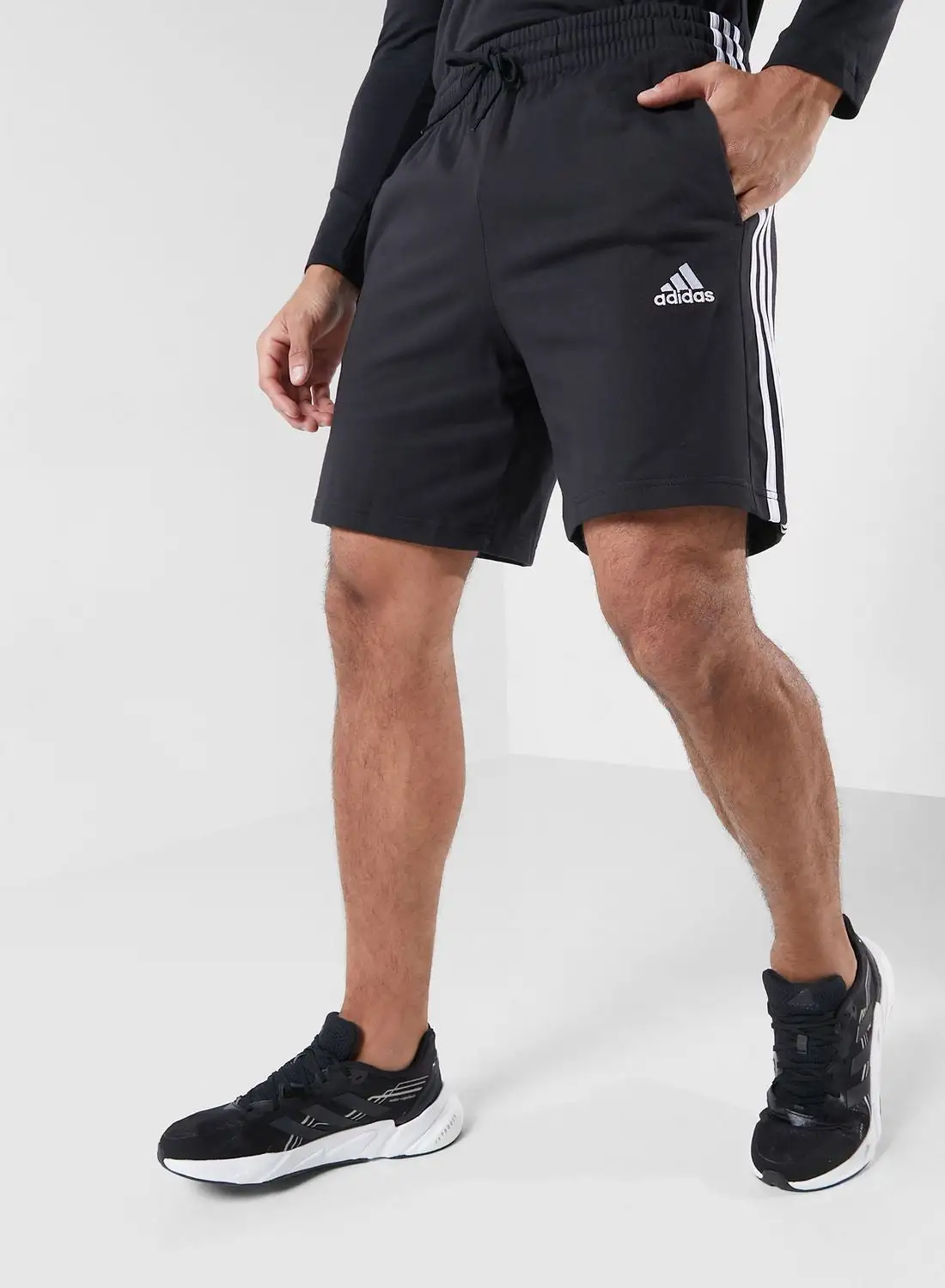 Adidas 3 Stripe Single Jersey Shorts