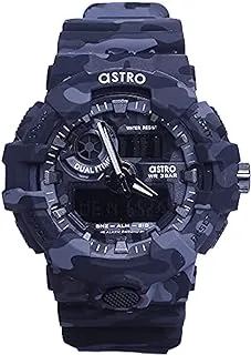 ASTRO Men's Watch, Analog-Digital Display and Plastic Strap - A20806-PPXB, Grey Camouflage