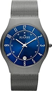 Skagen Men's Sundby Titanium and Stainless Steel Mesh Casual Quartz Watch, 233XLTTN Titanium Watch