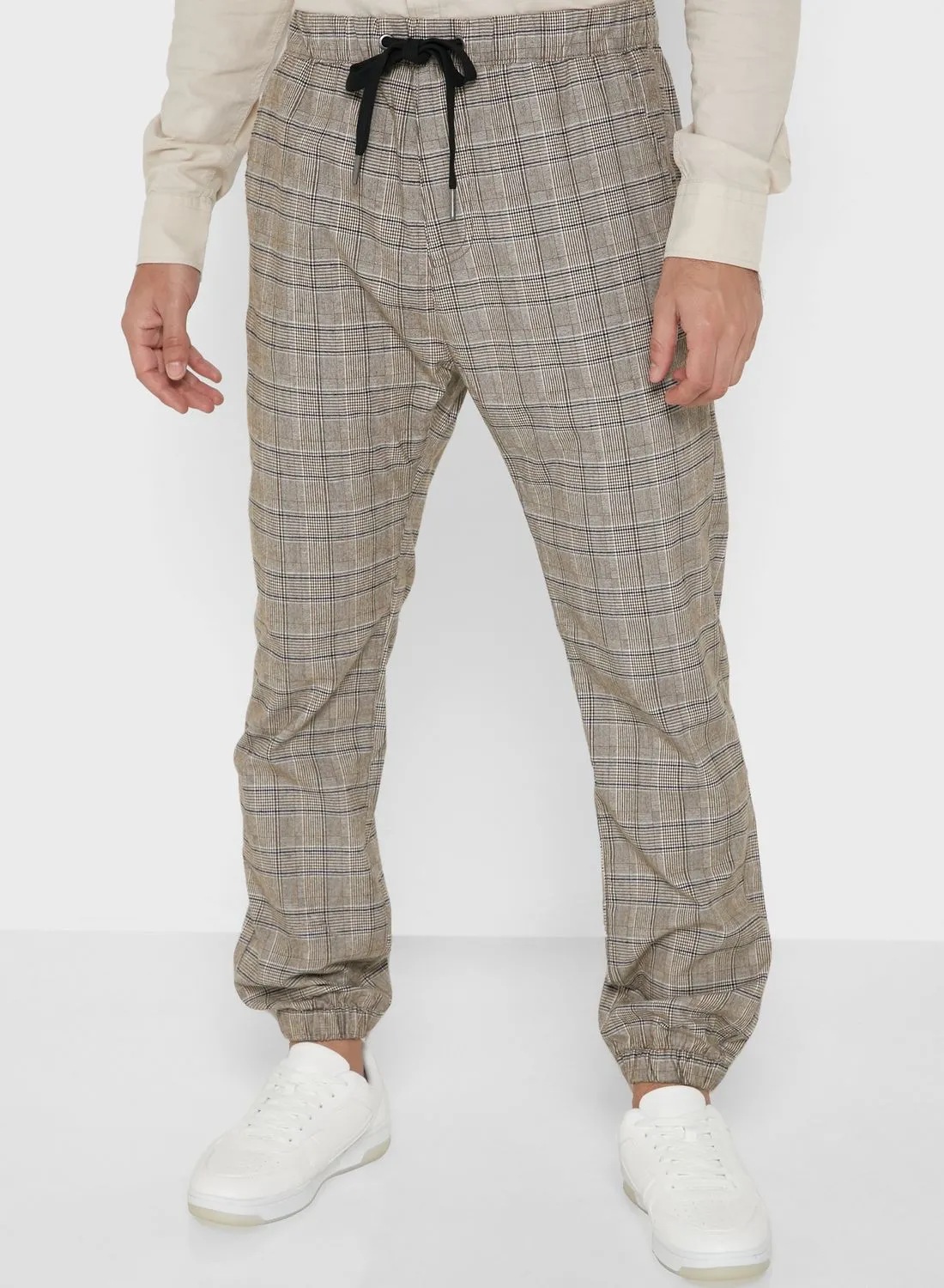 Cotton On Checked Cuffed Relaxed Pants
