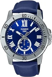 Casio Men Watch Analog Blue Dial Leather Band MTP-VD200L-2BUDF