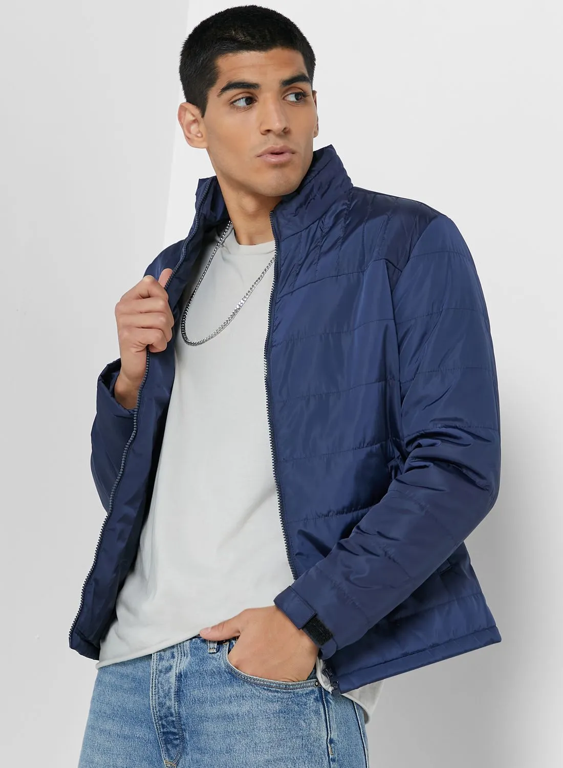 Seventy Five Quilted High Collar Jacket