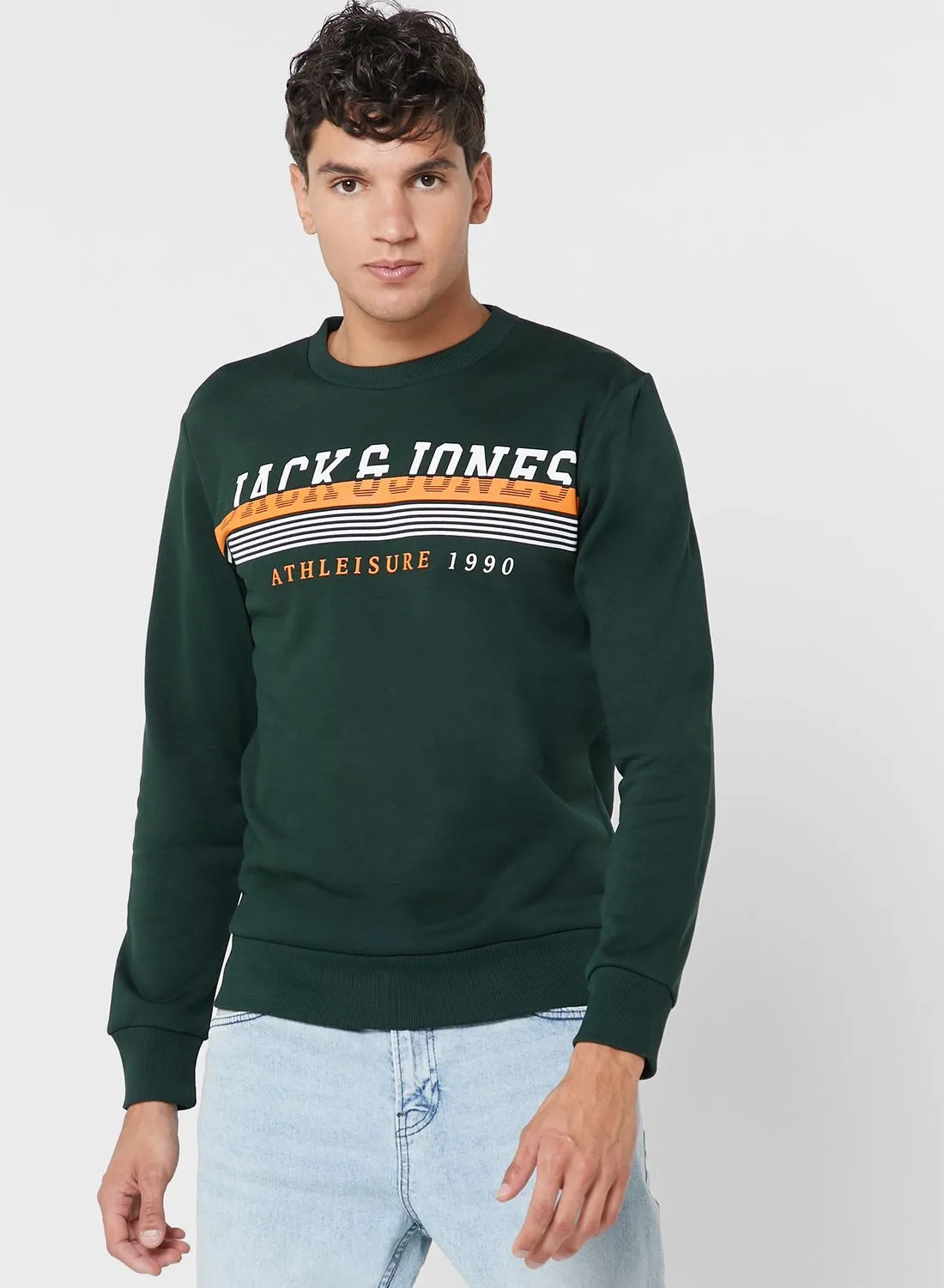 JACK & JONES Logo Print Sweatshirt